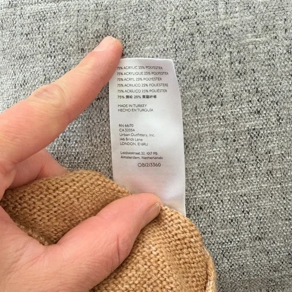 Anthropologie Oh Deer Sweater  Reindeer Antlers Woodland Brown NWT Small - Picture 7 of 7